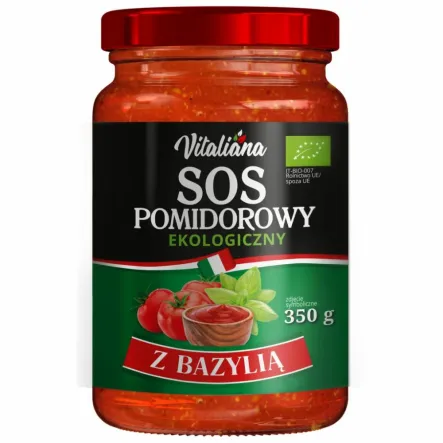 Sos Pomidor Bazylia Vitaliana 350 g Bio - NaturAvena