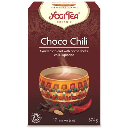 Herbata Czekoladowa Choco z Kakao i Chili Bio (17 x 2,2 g) Yogi Tea