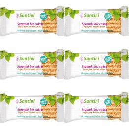 Zestaw 6 x Sezamki Bez Dodatku Cukru z Ksylitolem i Maltitolem 27 g - Santini