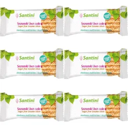 Zestaw 6 x Sezamki Bez Dodatku Cukru z Ksylitolem i Maltitolem 27 g - Santini