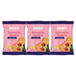 3 x Ciastko Owsiane z Nadzieniem z Malin i Jeżyn Bezglutenowe Bez Dodatku Cukru 50 g - Frank and Oli