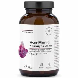 Hair Mania+ Keratyna 20 mg 120 Kapsułek - Aura Herbals