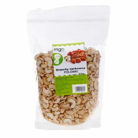Orzechy Nerkowca Połówki 1 kg Migo