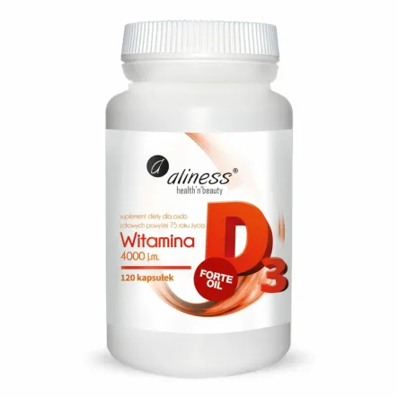 Witamina D3 Forte Oil 4000 j.m. 120 Kapsułek - Aliness