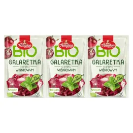 3 x Galaretka o Smaku Wiśniowym z Agarem Bezglutenowa Bio 40 g - Amylon