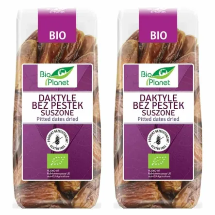 2 x Daktyle Bez Pestek Suszone Bezglutenowe Bio 400 g - Bio Planet