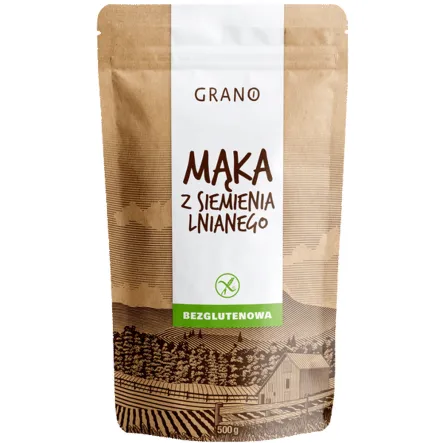 Mąka z Siemienia Lnianego Bezglutenowa 500 g Grano
