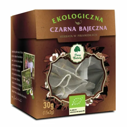 Herbata Czarna Bajeczna Piramidki Eko 30 g (15x 2 g) - Dary Natury