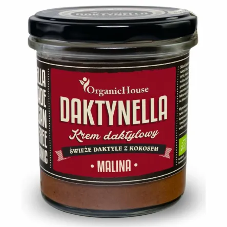 Krem Kokosowo - Daktylowy Malina Bezglutenowy Bio 280 g - Organic House