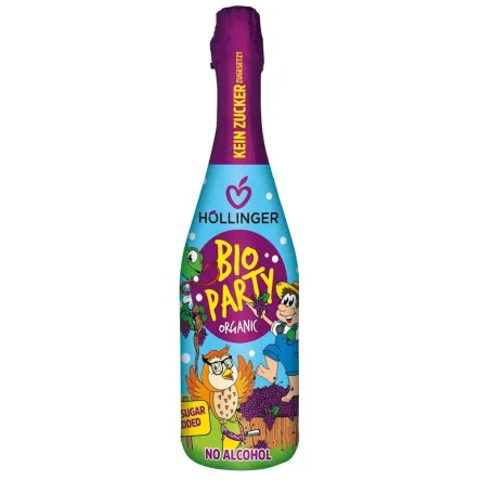 Szampan dla Dzieci - Napój Winogronowy Musujący, Gazowany Bezalkoholowy Dla Dzieci Bio 750 ml - Hoellinger