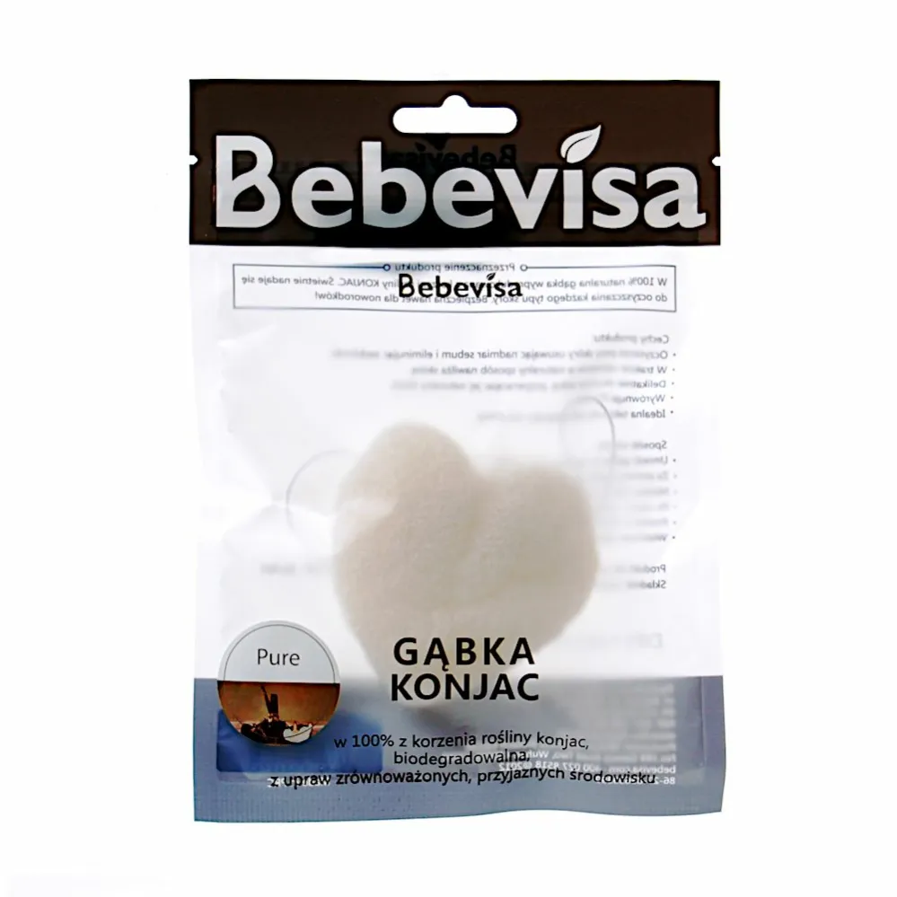 Gąbka Konjac Do Twarzy Serce Pure Bebevisa