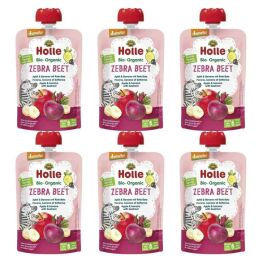 6 x Mus Owocowy Buraczana Zebra (Jabłko, Banan, Burak) Bez Dodatku Cukru Bio Demeter 100 g - Holle