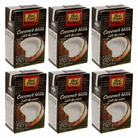 Zestaw 6 x Mleczko Kokosowe UHT 250 ml RealThai