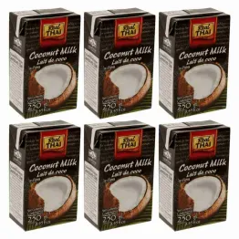 Zestaw 6 x Mleczko Kokosowe UHT 250 ml RealThai