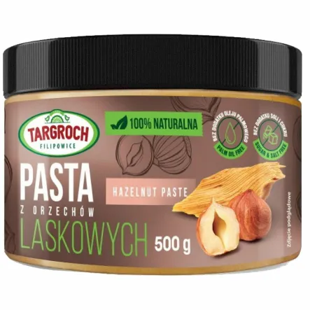 Pasta z Orzechów Laskowych 500 g Targroch 