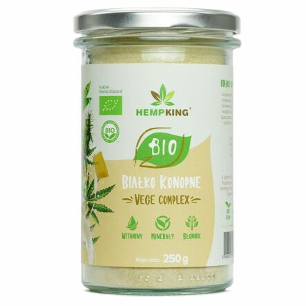 Białko Konopne Vege Complex Bezglutenowe Bio 250 g - Hempking