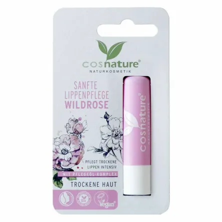 Naturalny Ochronny Balsam do Ust z Olejkiem z Dzikiej Róży  4,8 g - Cosnature