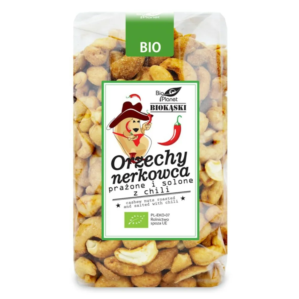 Orzechy Nerkowca Prażone I Solone Z Chili Bio 350  Bio Planet