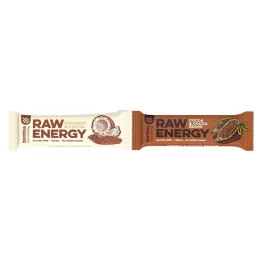 Zestaw Baton RAW ENERGY Kokos - Kakao 50 g - Bombus + Baton RAW ENERGY z Ziarnami Kakaowca 50 g - Bombus