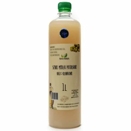 Szare Mydło Potasowe 100% Oliwkowe 1 l - NaturAnna