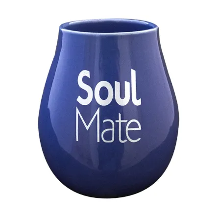 Tykwa Ceramiczna Niebieska z Logo Soul Mate 300 ml