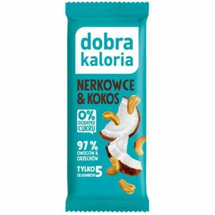 Baton Nerkowce i Kokos 35 g - Dobra Kaloria