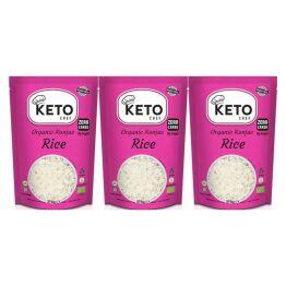 3 x Makaron Keto (Konjac Typu Noodle W Kształcie Ryżu) Bio 270 g (200 g) - Keto Chef