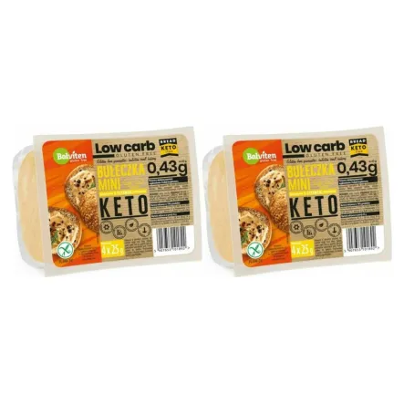 2 x KETO Mini Bułeczki z Sezamem LOW CARB Bezglutenowe  100 g (4x 25 g) - Balviten