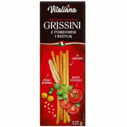 Paluszki Grissini z Pomidorami i Bazylią 125 g - Vitaliana