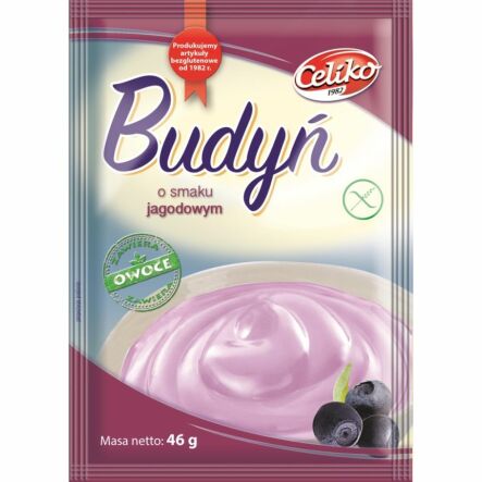Budyń Jagodowy Bezglutenowy 46 g Celiko