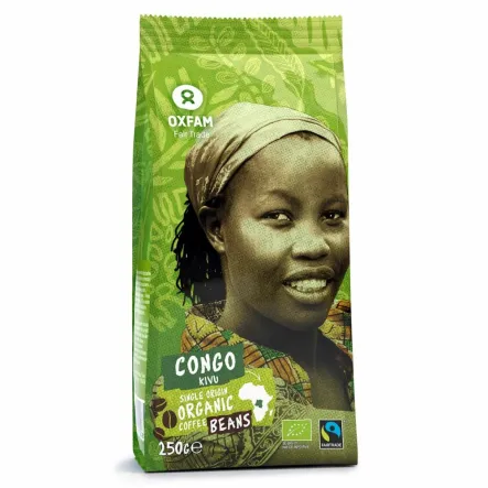 Kawa Ziarnista Arabica z Okolic Jeziora Kivu Fair Trade Bio 250 g - OXFAM