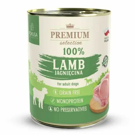 Karma Mokra Dla Psów Premium Selection 100% JAGNIĘCINA 400 g - Pokusa