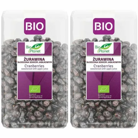 2 x Żurawina Słodzona Sokiem Jabłkowym Bio 1 kg - Bio Planet