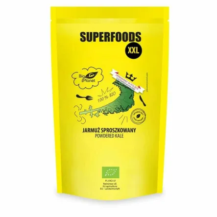 Jarmuż Sproszkowany Bio 400 g - Bio Planet - Przecena Krótka Data Minimalnej Trwałości