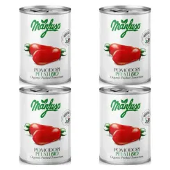 4 x Pomidory Bez Skórki Bio 400 g - Manfuso