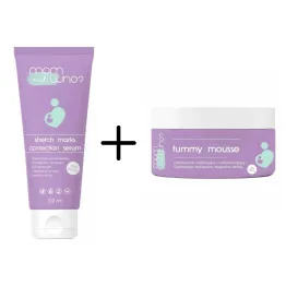 Serum na Rozstępy 100 ml - Nacomi + Mus Nawilżający do Skóry Brzuszka Dla Kobiet w Ciąży 100 ml - Nacomi