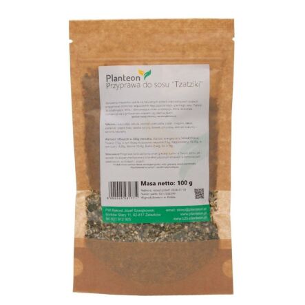 Przyprawa do Sosu Tzatziki 100 g Planteon - Przecena Krótka Data Minimalnej Trwałości