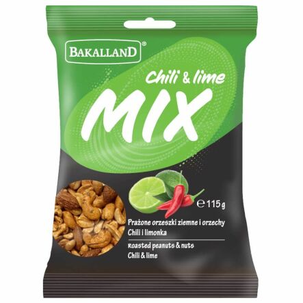Mix Orzechów w Posypce Chili i Limonka 115 g - Bakalland 
