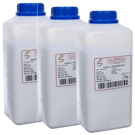 Zestaw 3 x Kwas L-Askorbinowy 1 kg Witamina C CZDA 1000 g Stanlab