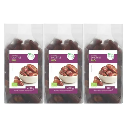 3 x Daktyle Suszone bez Pestek Bio 400 g - BioLife