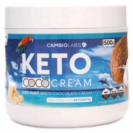 KETO Krem o Smaku Kokosa i Białej Czekolady Coco Cream Bez Dodatku Cukru 500 g - Cambio Labs