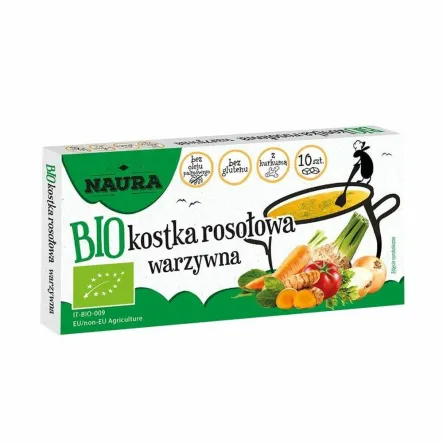 Kostka Rosołowa Warzywna Bio 100 g - Naura