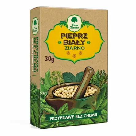 Pieprz Biały Ziarno 30 g - Dary Natury