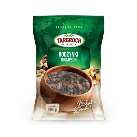 Duże Rodzynki Thompson Niesiarkowane 1 kg - Targroch
