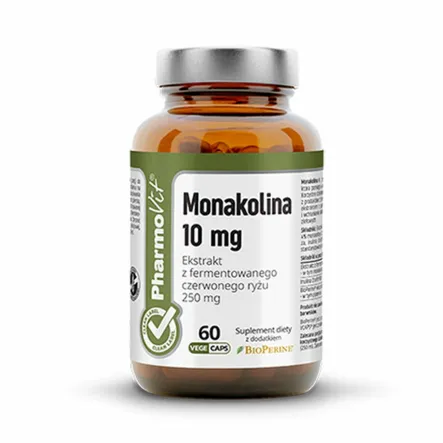 Monakolina 10 mg 60 Kapsułek Clean Label - Pharmovit - Wyprzedaż