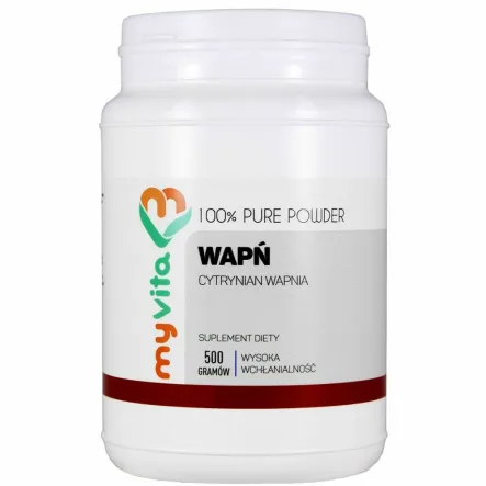 Wapń (Cytrynian Wapnia) Proszek 500 g - MyVita