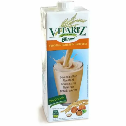 Napój Ryżowy z Orzechami Laskowymi Bezglutenowy BIO 1L - Vitariz Alinor