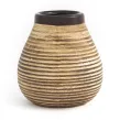 Matero Ceramiczne Calabaza Brązowe Prążkowane do Yerba Mate