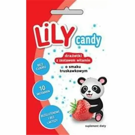Drażetki z Zestawem Witamin o Smaku Truskawkowym 40 g Lily Candy