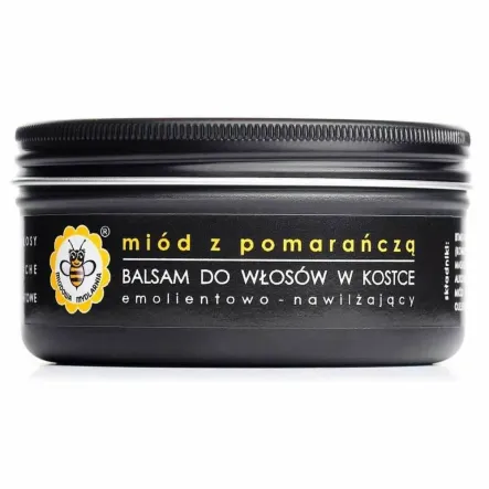 Balsam do Włosów w Kostce Miód z Pomarańczą 65 g - Miodowa Mydlarnia